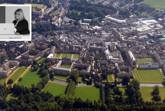Aerial view of Cambridge (inset: Tania Verdonk)